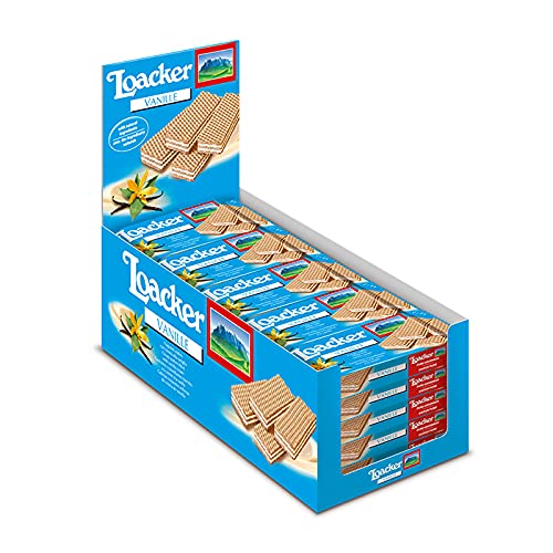 Dorri - Loacker Wafers, Tortina Haselnusswafers, Gardena Haselnusswafers, klassische italienische Kekse, alle natürlichen Zutaten, leichter Snack (Vanillewafers, Bulk (25 x 45g)) von Dorri