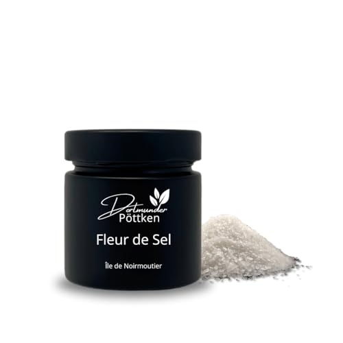 Dortmunder Pöttken - Fleur de Sel - Île de Noirmoutier - 125g im schwarz matten Glas von Dortmunder Pöttken