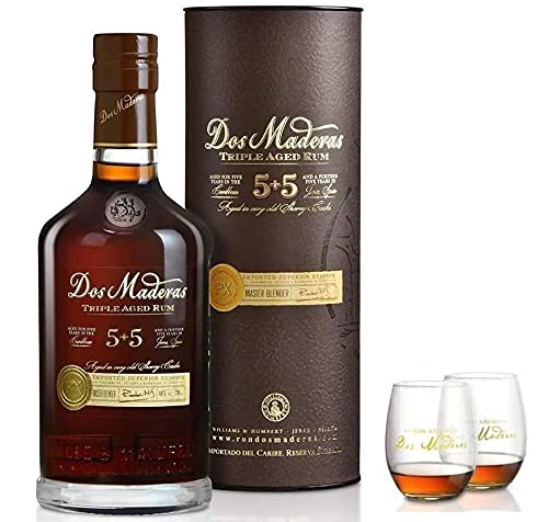 DOS MADERAS RON ANEJO 5 5 PX JAHRE ALT 70 CL IM ETUI MIT ZWEI ORIGINAL GLÄSERN DOS MADERAS RON ANEJO 5 5 PX JAHRE ALT 70 CL IM ETUI MIT ZWEI ORIGINAL GLÄSERN von Dos Maderas