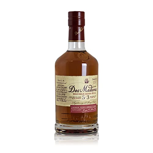 Dos Maderas 5+3 | Exklusiver Alterungsprozess | das Beste aus zwei Welten | 8 Jahre alter im Solera-Criadera Verfahren gereifter Rum | 700ml | 37,5 % Volume von Dos Maderas