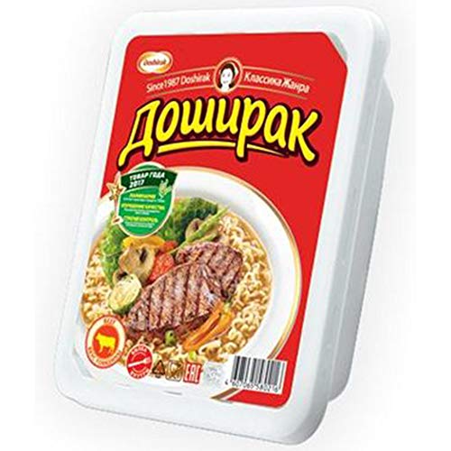 Doschirak Instant Nudelgericht mit Rindfleischgeschmack scharf 24er Pack (24 x 90 g) Nudelsuppe von YESMOO