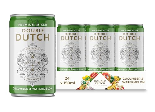 Double Dutch Tonic Water mit Gurken und Wassermelonenaroma |100% natürliche Inhaltsstoffe | Mixer Cocktails | Ohne künstliche Farb, Konservierungs oder Geschmacksstoffe – 150ml - 24 Pack von Double Dutch