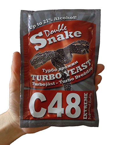 Turbohefe Double Snake C48, bis 21% Alkohol, Gärhefe, Weinhefe-Turbo Turbohefe Double Snake C48, bis 21% Alkohol, Gärhefe, Weinhefe-Turbo von Double Snake