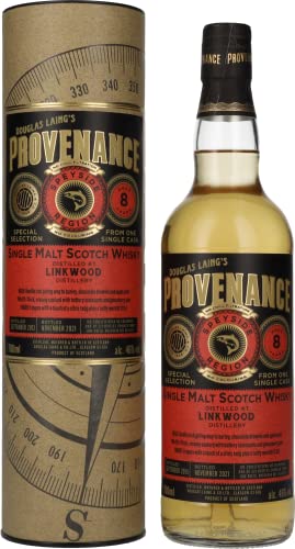 Douglas Laing PROVENANCE Linkwood 8 Years Old Single Cask Malt 2013 46% Vol. 0,7l in Geschenkbox von Douglas Laing & Co.