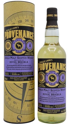 Douglas Laing PROVENANCE Royal Brackla 8 Years Old Single Cask Malt 2013 46% Vol. 0,7l in Geschenkbox von Hard To Find