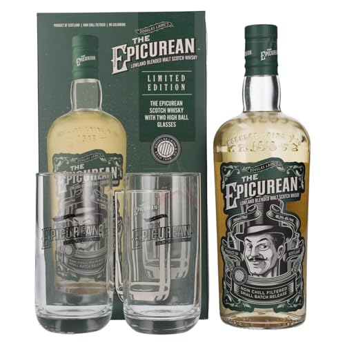 Douglas Laing THE EPICUREAN Lowland Blended Malt On-Pack mit 2 Gläsern 46,20% 0,70 Liter von Douglas Laing & Co.