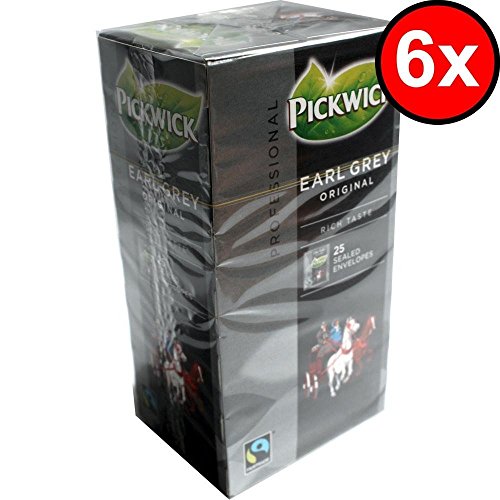 Pickwick Professional Teebeutel Earl Grey 6 x 25 Beutel á 2g Vakuumverpackt (Schwarztee mit Bergamotte-Aroma) von Douwe Egberts
