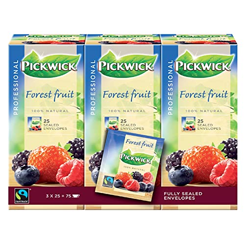 Pickwick Professional Teebeutel Forest Fruit 3 x 25 Beutel á 1,5g Vakuumverpackt (aromatisierter schwarzer Tee mit Waldfrucht) von Douwe Egberts