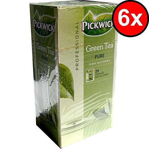 Pickwick Professional Teebeutel Green Tea Pure 6 x 25 Beutel á 1,5g Vakuumverpackt (grüner Tee) von Douwe Egberts