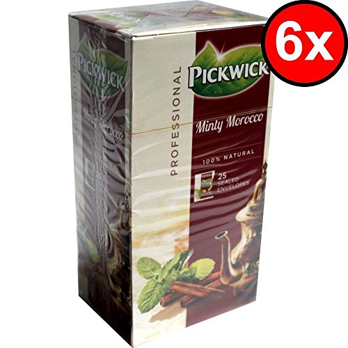 Pickwick Professional Teebeutel Minty Morocco 6 x 25 Beutel á 2g Vakuumverpackt (aromatisierte Kräutermischung mit Zimt, Süßholz & grüne Minze) von Douwe Egberts
