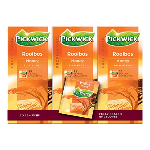 Pickwick Professional Teebeutel Rooibos Honey 3 x 25 Beutel á 1,5g Vakuumverpackt (Rooibostee mit Honig) von Douwe Egberts