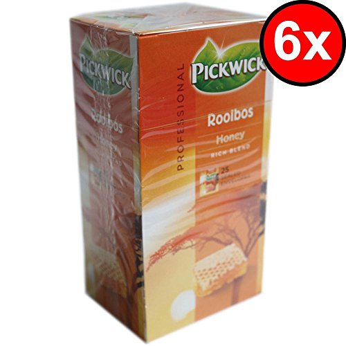 Pickwick Professional Teebeutel Rooibos Honey 6 x 25 Beutel á 1,5g Vakuumverpackt (Rooibostee mit Honig) von Douwe Egberts
