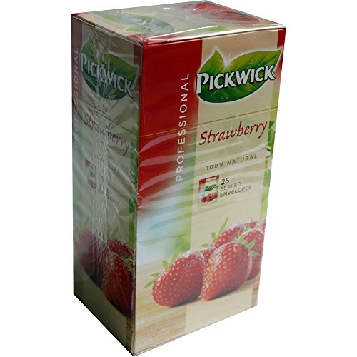 Pickwick Professional Teebeutel Strawberry 25 Beutel á 1,5g Vakuumverpackt (aromatisierter schwarzer Tee mit Erdbeere) von Douwe Egberts