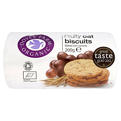 Doves Farm Organic Fruity Oat Biscuits (200g) - Packung mit 6 von Doves Farm
