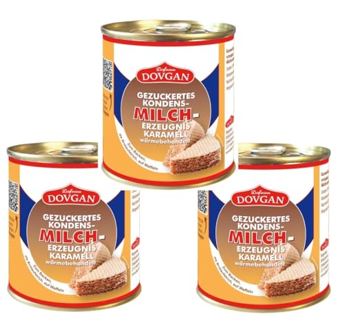 3er Pack Dovgan Gezuckerte Kondensmilch Karamell 6% Fett, 3x 397 g von Dovgan