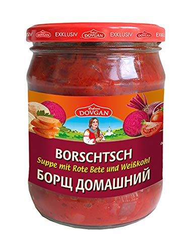 Dovgan Borschtsch Suppe mit Rote Bete und Weißkohl, 5er Pack (5 x 480 g) von Dovgan