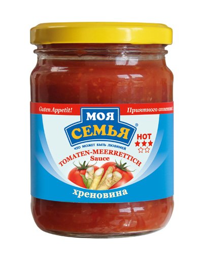 Tomaten-Meerrettich Sauce "Moja Semija", 240 ml von Dovgan