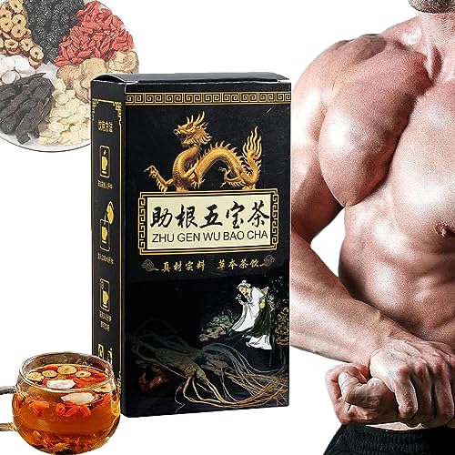 Ginseng Five Treasures Tea Kidney Tea, Kidney Tea Formula Ginseng Five Treasure Tea, Essential Chinese Herbal Tea Tonify Kidney for Men, Chinese Kidney Care Tea Bag (1pcs) von Doxenem