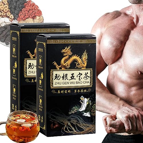 Ginseng Five Treasures Tea Kidney Tea, Kidney Tea Formula Ginseng Five Treasure Tea, Essential Chinese Herbal Tea Tonify Kidney for Men, Chinese Kidney Care Tea Bag (2pcs) von Doxenem