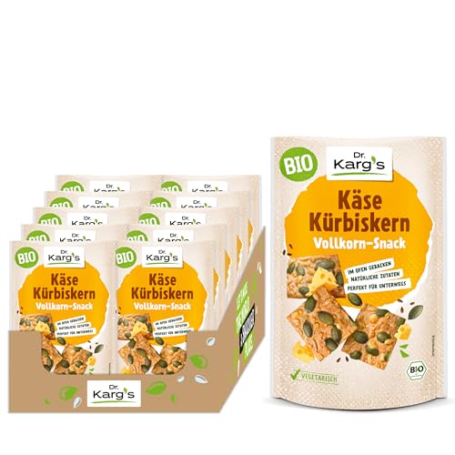 Dr. Karg’s BIO Vollkorn-Snack Käse Kürbiskern - knusprig, vegetarisch, Snack mit Emmentaler & Kürbiskerne, 100% Vollkornmehl & ohne Zusatzstoffe, 10x110g Dr. Karg’s BIO Vollkorn-Snack Käse Kürbiskern - knusprig, vegetarisch, Snack mit Emmentaler & Kürbiskerne, 100% Vollkornmehl & ohne Zusatzstoffe, 10x110g von Dr Karg