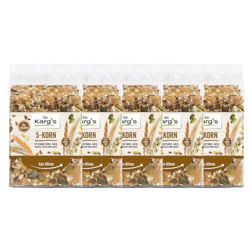 Dr. Kargs 5 Korn Knäcke Dinkel Hafer Roggen Weizen Gerste 200g 5er Pack von Dr Karg