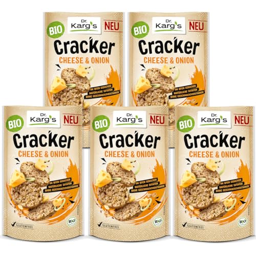 Dr. Kargs Bio Cheese und Onion Cracker herzhaft knusprig 85g 5er Pack Dr. Kargs Bio Cheese und Onion Cracker herzhaft knusprig 85g 5er Pack von Dr Karg