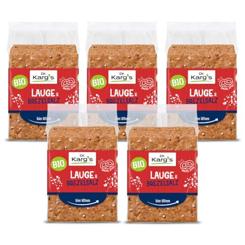 Dr. Kargs Bio Vollkorn Knäckebrot Lauge und Brezelsalz 200g 5er Pack Dr. Kargs Bio Vollkorn Knäckebrot Lauge und Brezelsalz 200g 5er Pack von Dr Karg