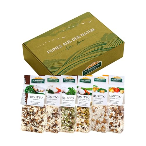 Dr. Ana Collection 6 vegane Risottos Probierpaket I italienische Spezialität I glutenfreie Risotto-Fertigmischungen mit 100% italienischem Arborio Reis I hergestellt in Manufakturarbeit I 6 x 200g von Dr. Ana Collection