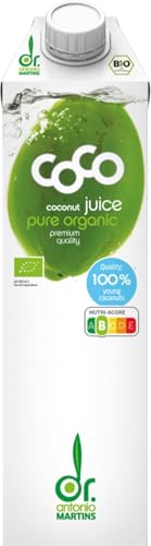 Dr. Antonio Martins - Coco Juice Pur I 100% Natürliches Kokoswasser I Erfrischend I Hydratisierend I Ohne Zusatzstoffe I Vegan I Bio (1x 1000 ml) von Dr. Antonio Martins