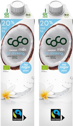 Dr. Antonio Martins - Coco Milk for Drinking mit 2,0% Fett I Leckere Milch Alternative I Vegan I Glutenfrei (6x 1000 ml) von Dr. Antonio Martins