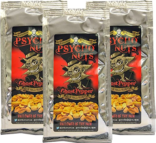 Psycho Muttern - Geist Pfeffer Erdnüsse 3er-Pack (3 x 80g taschen) von Dr. Burnorium's Psycho Nuts