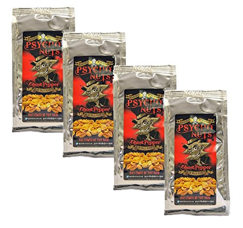 Psycho Nuts - Ghost Pepper Peanuts 4er Pack (4 x 80 g) von Dr. Burnorium's Psycho Nuts