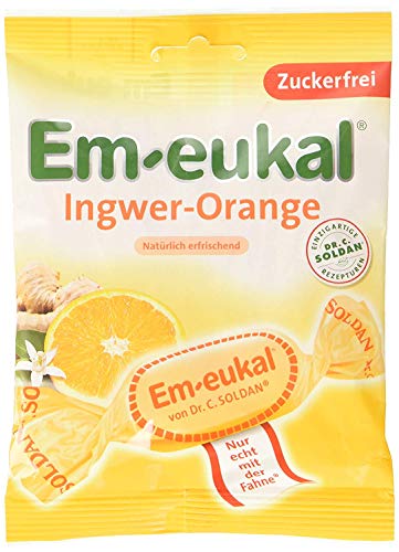 20 Beutel Em-eukal Em-eukal Ingwer Orange echt mit der Fahne a 75g Em Eukal Hustenbonbon Euka von Em-eukal