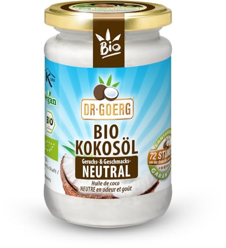 Premium Bio-Kokosöl neutral / Bio-Kokosspeisefett 6 x 200 ml von Dr. Goerg