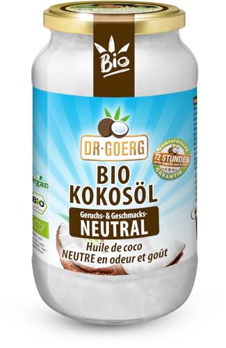 Premium Bio-Kokosöl neutral / Bio-Kokosspeisefett 6 x 1000 ml von Dr. Goerg