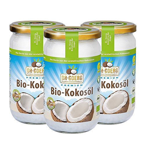 Dr. Goerg Premium Bio-Kokosöl, 3er Pack (3 x 1 l) von Dr. Goerg