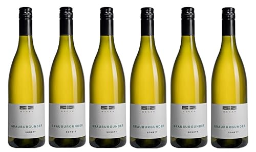 6x 0,75l - 2023er - Dr. Heger - Sonett - Grauburgunder - Qualitätswein Baden - Deutschland - Weißwein trocken von Dr. Heger