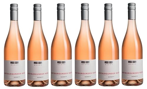 6x 0,75l - 2022er - Dr. Heger - Sonett - Spätburgunder Rosé - Qualitätswein Baden - Deutschland - Weißwein trocken von Dr. Heger