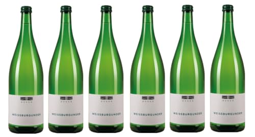 6x 1,0l - 2022er - Dr. Heger - Weißburgunder - LITER - Qualitätswein Baden - Deutschland - Weißwein trocken von Dr. Heger