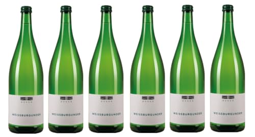 6x 1,0l - 2023er - Dr. Heger - Weißburgunder - LITER - Qualitätswein Baden - Deutschland - Weißwein trocken von Dr. Heger