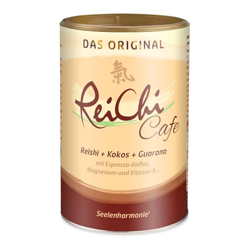 ReiChi Cafe I 400 g, 80 Tassen I exotischer Kaffee-Genuss I Reishi-Pilz, Ginseng & Kokos I Koffein aus Guarana und Kaffee I Magnesium + B12 I Nerven, weniger Müdigkeit¹ I vegan, ohne Zusatzstoffe von Dr. Jacob's