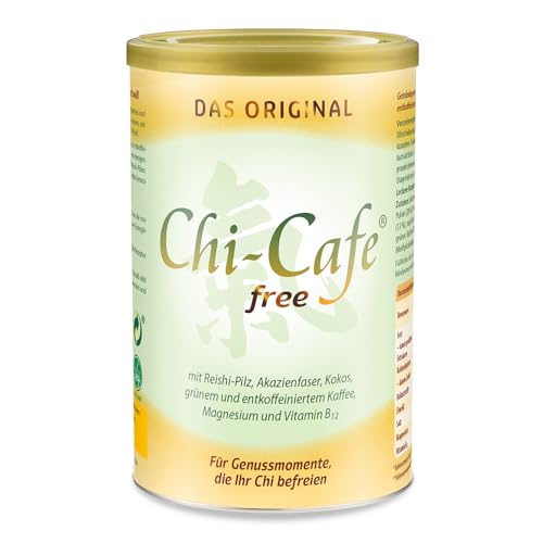 Chi-Cafe free 250 g | Getränkepulver mit grünem und entkoffeiniertem Kaffee, Reishi-Pilz, Ballaststoffen, Kokos, Magnesium und Vitamin B12 | vegan | 50 Tassen von Dr. Jacob's