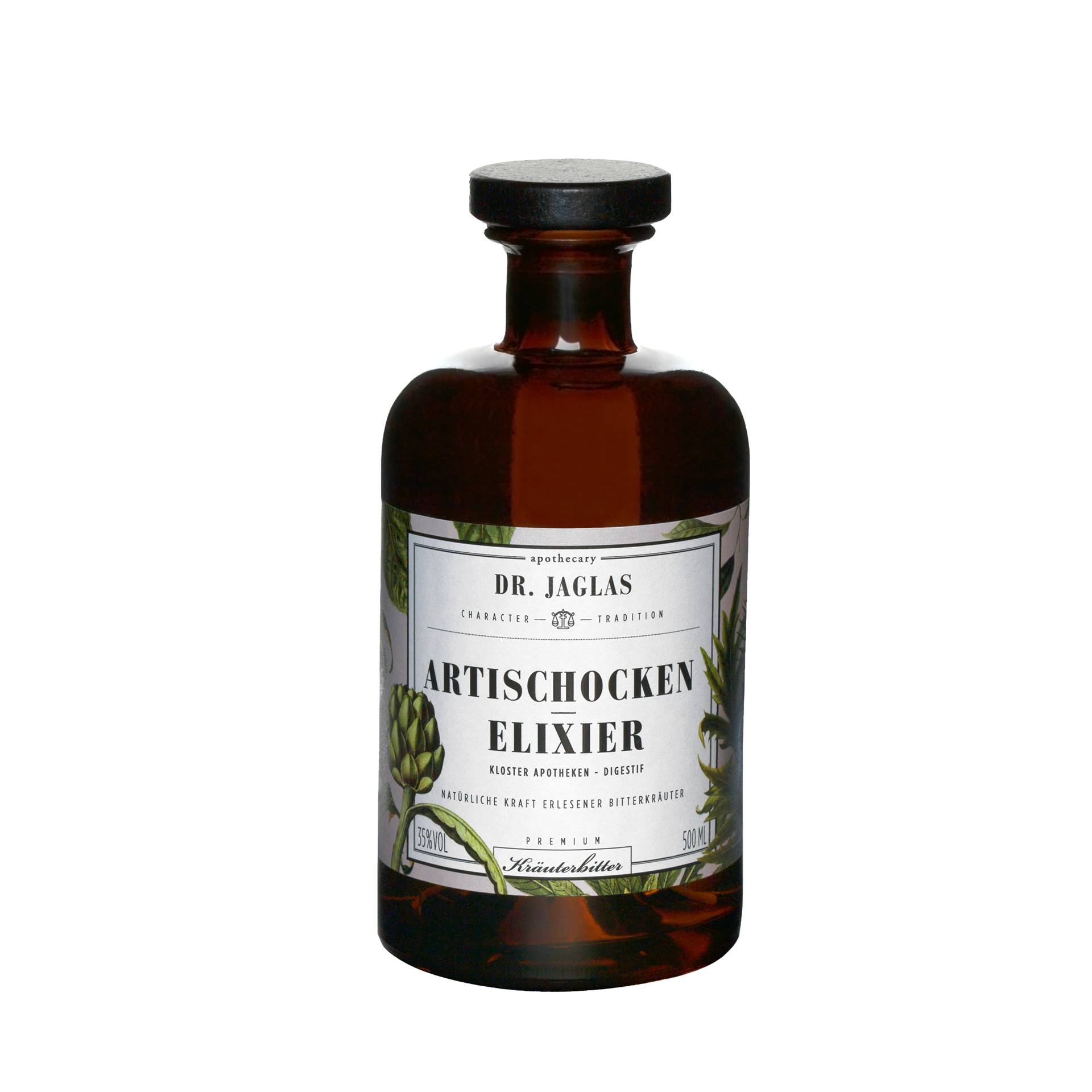 Artischocken Elixier 500 ml - Würzige Entfaltung der Bitterkräuter, verhaltene Süße am Gaumen - vegan - Dr. Jaglas Artischocken Elixier 500 ml - Würzige Entfaltung der Bitterkräuter, verhaltene Süße am Gaumen - vegan - Dr. Jaglas von Dr. Jaglas