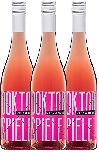 3er Paket - Doktorspiele Rosé 2016 - Dr. Köhler | Sommerwein | deutscher Roséwein aus Rheinhessen | 3 x 0,75 Liter von KDJMDL