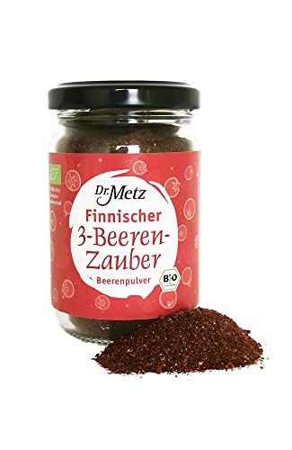 Finnischer 3-Beeren-Zauber, Bio, 100 g • Beerenpulver aus aromareichen finnischen Beeren • 100% Beeren • ohne Zusätze von Dr. Metz