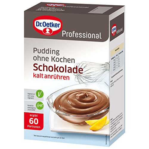 Dr. Oetker Professional Pudding ohne Kochen mit Schokoladen-Geschmack, Cremepulver in 1 kg Packung von Dr. Oetker