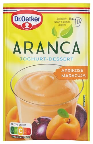 Dr. Oetker Aranca Aprikose-Maracuja 11er Pack, 11 x 78 g Dessertpulver für eine süße und fruchtige Aprikosen-Maracuja-Nachspeise von Dr. Oetker