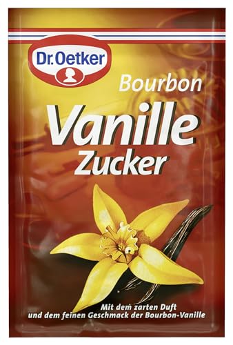 Dr. Oetker Bourbon Vanille Zucker 13er Pack, 13 x 3 x 8 g, Zucker verfeinert mit Extrakt aus edlen Bourbon-Vanilleschoten, zum Aromatisieren von Kuchen, Desserts & Shakes, vegan von Dr. Oetker