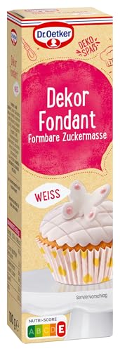 Dr. Oetker Dekor Fondant Weiß, 10 x 100 g, Topping für Kuchen & Torten, formbare Zuckermasse zum kreativen Dekorieren, ohne Backen, sofort gebrauchsfähig, vegan Dr. Oetker Dekor Fondant Weiß, 10 x 100 g, Topping für Kuchen & Torten, formbare Zuckermasse zum kreativen Dekorieren, ohne Backen, sofort gebrauchsfähig, vegan von Dr. Oetker