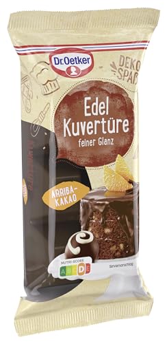 Dr. Oetker Edel-Kuvertüre, 4 x 150 g, Kuvertüre mit 57% Edelkakaomasse, Schokolade zum Schmelzen, Füllen und Überziehen von Pralinen & feinstem Gebäck, vegan Dr. Oetker Edel-Kuvertüre, 4 x 150 g, Kuvertüre mit 57% Edelkakaomasse, Schokolade zum Schmelzen, Füllen und Überziehen von Pralinen & feinstem Gebäck, vegan von Dr. Oetker